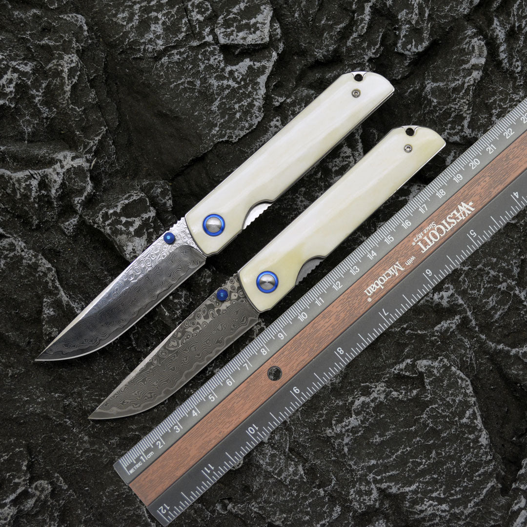 Damascus Steel A Folding Knife Foldable And Portable Knife Outdoor