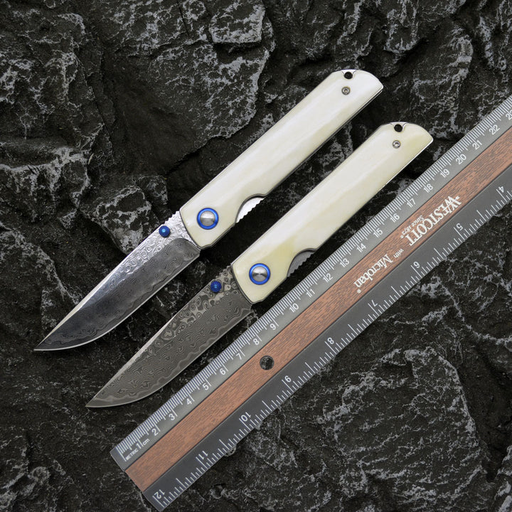 Damascus Steel A Folding Knife Foldable And Portable Knife Outdoor