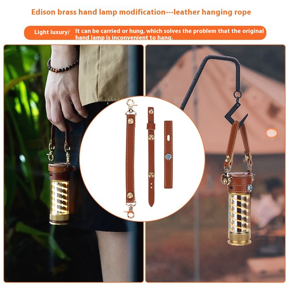 Camping Lantern Leather Hanging Rope 3-Piece Set