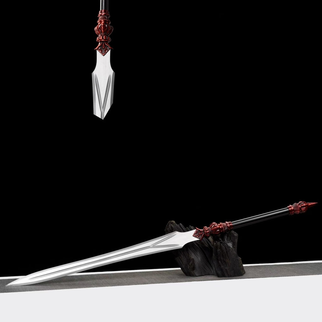 Long Integrated Lotus Sword Unsharpened for Display and Film Use