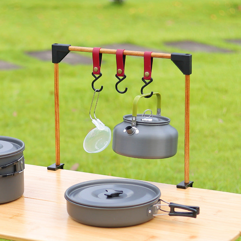 Adjustable Camping Desk Rack With Pot Stove Hook