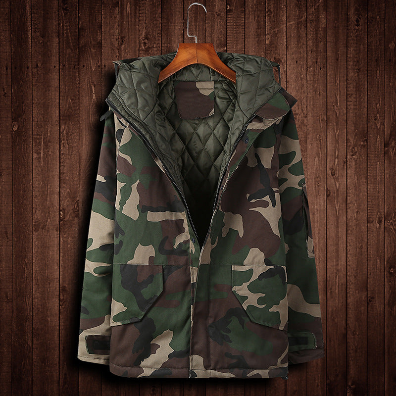 Winter Mens Camouflage Cotton Jacket