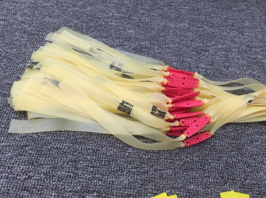 10pcs Slingshot Elastic Flat Rubber Bands for Hunting Sports