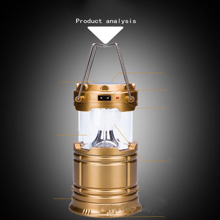 Solar Charging Telescopic Multifunctional Camping Lantern