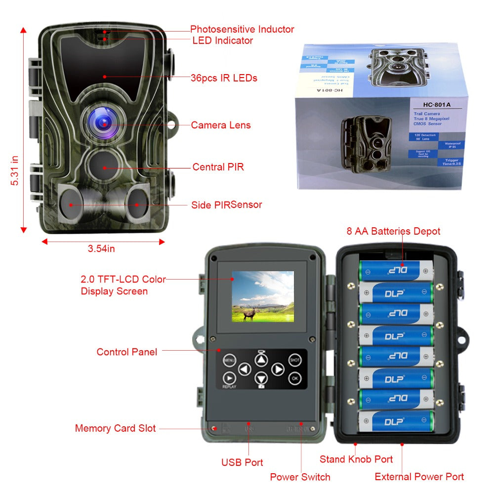 Pet Outdoor HC801A Motion Activated Trail Camera Device