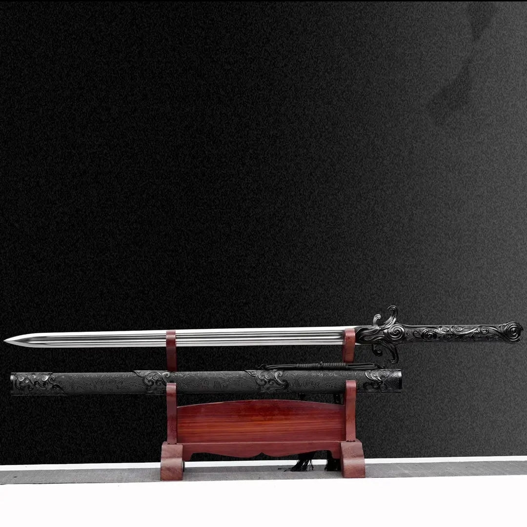 Unsharpened High Manganese Steel Yuling Black Collectible Sword
