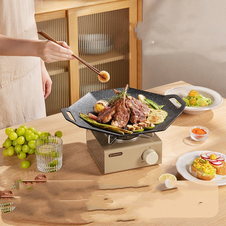 Multifunctional Korean Camping Grill Pan Cassette Cooker