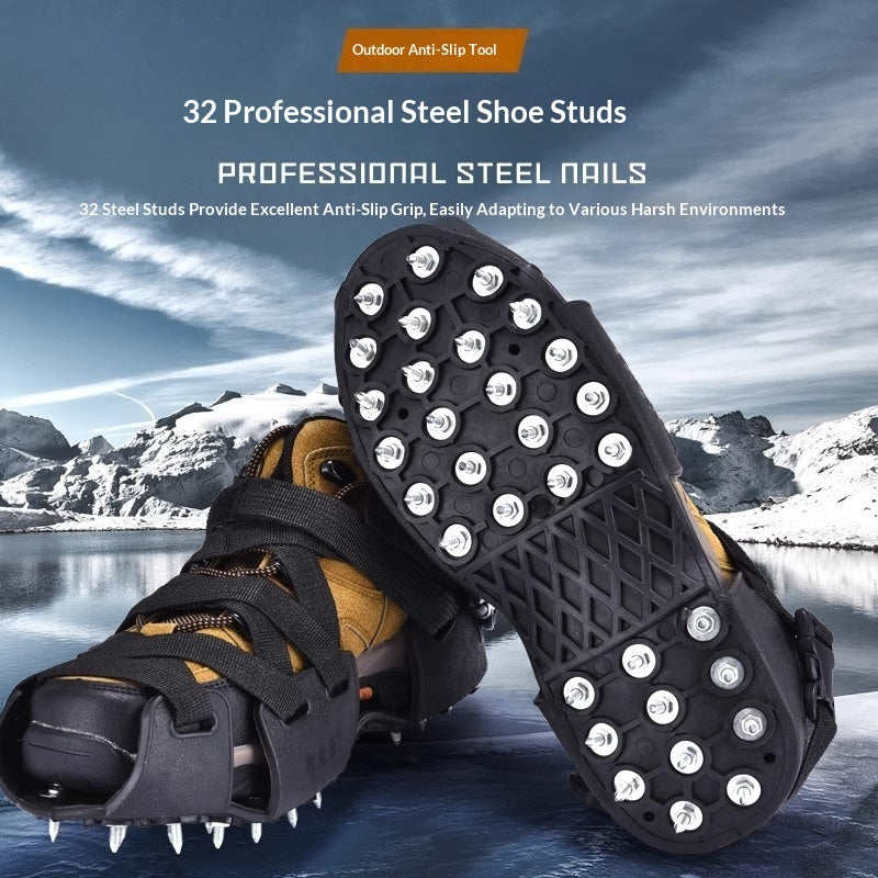 Professional Non Slip Crampons Shoe Covers Snow Ice
