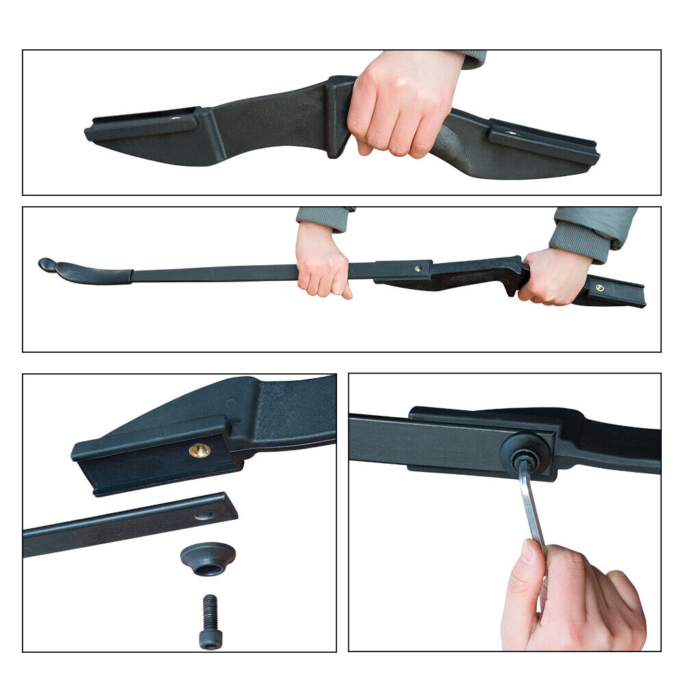 53″ Takedown Recurve Bow Set With Fiberglass Arrows