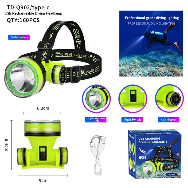 High-Power Diving Headlamp With Long Battery Life