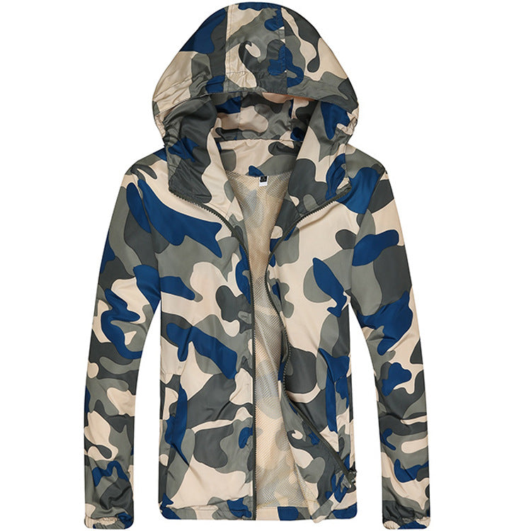 Mens Slim Fit Camouflage Fashion Jacket