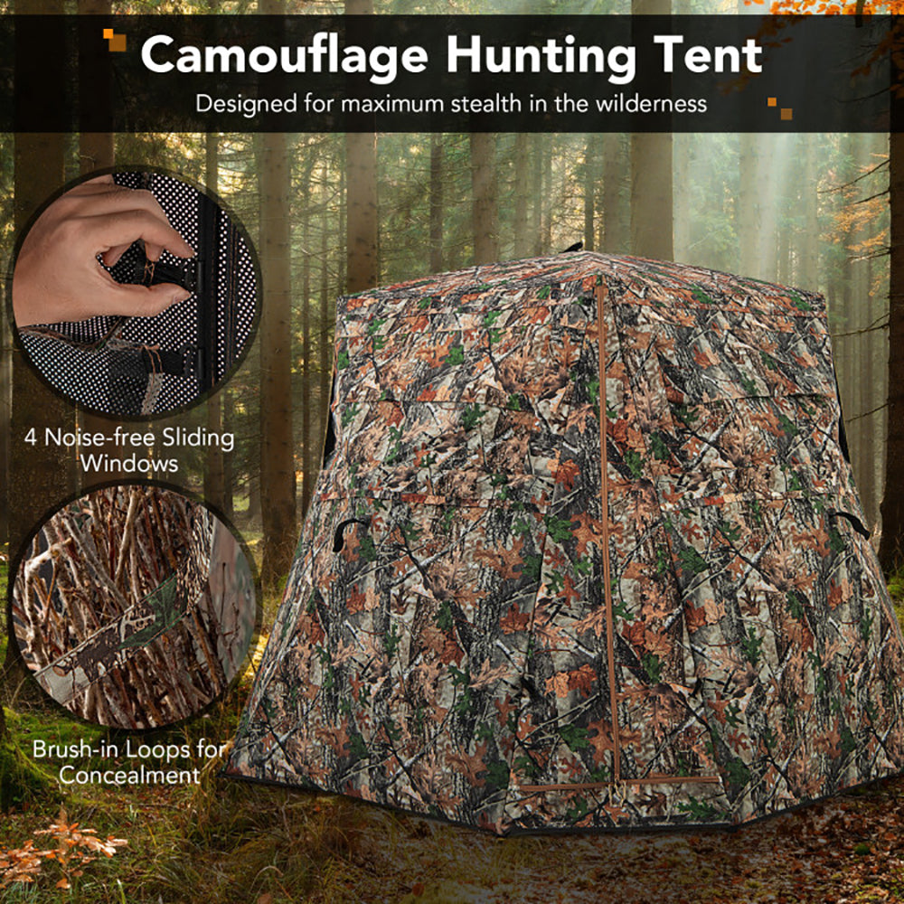360° One-Way See-Through Hunting Blind for Deer and Turkey