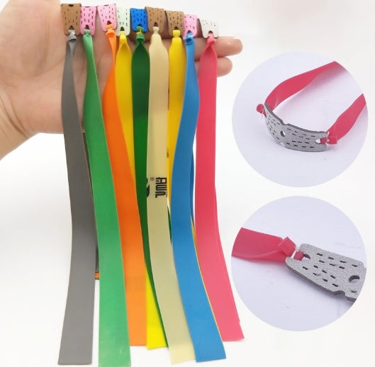 10pcs Slingshot Elastic Flat Rubber Bands for Hunting Sports