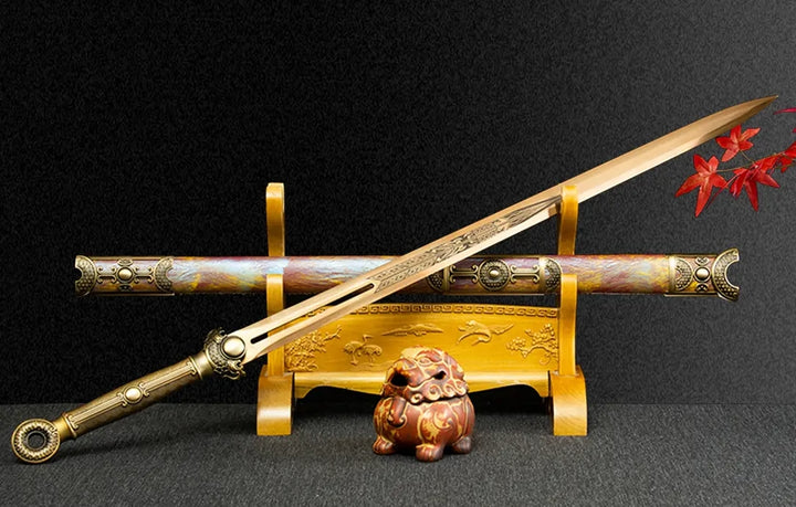 Unsharpened High Manganese Steel Jinsheng Collectible Sword