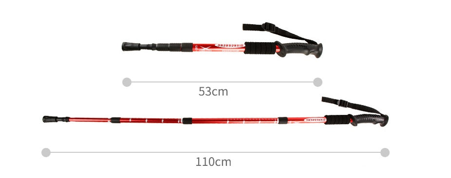 Outdoor Aluminum Alloy Folding Trekking Poles