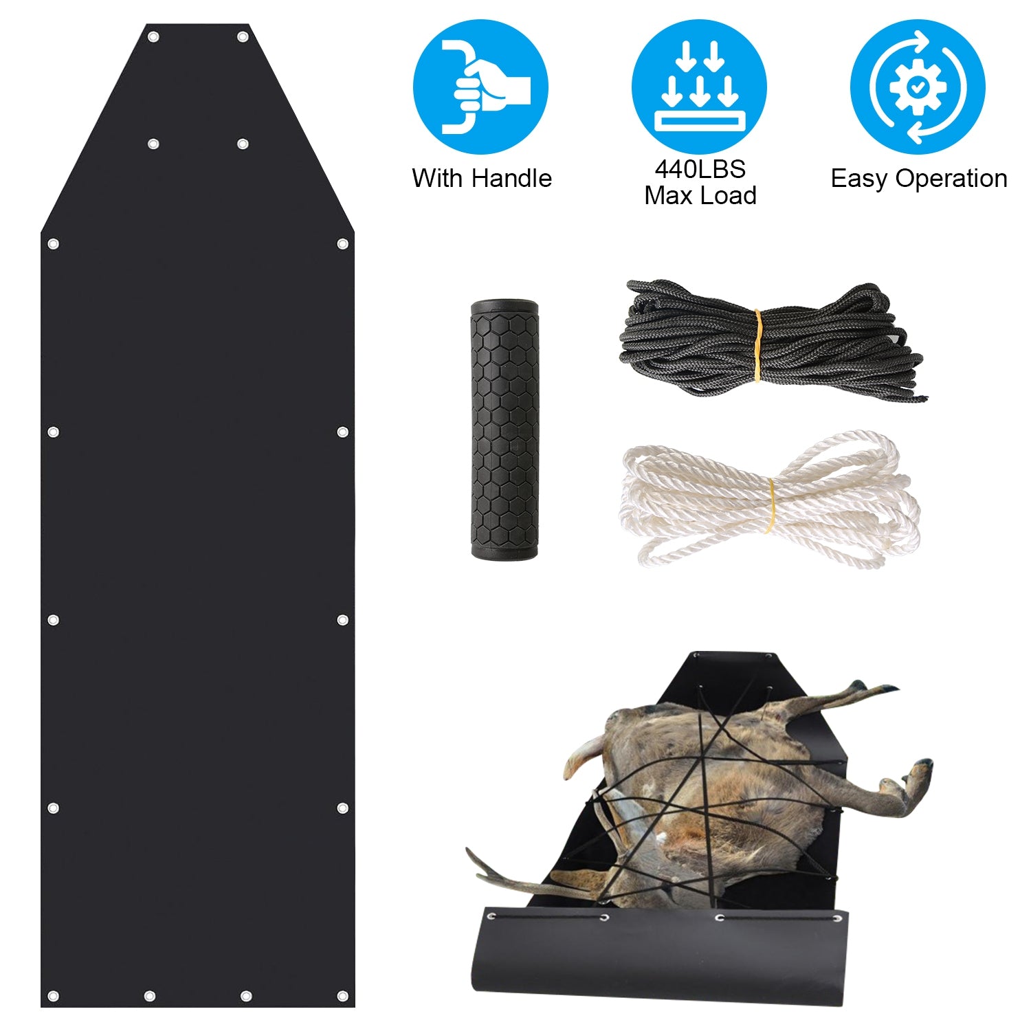 Deer Drag Sled With Ropes - Hauling Gear