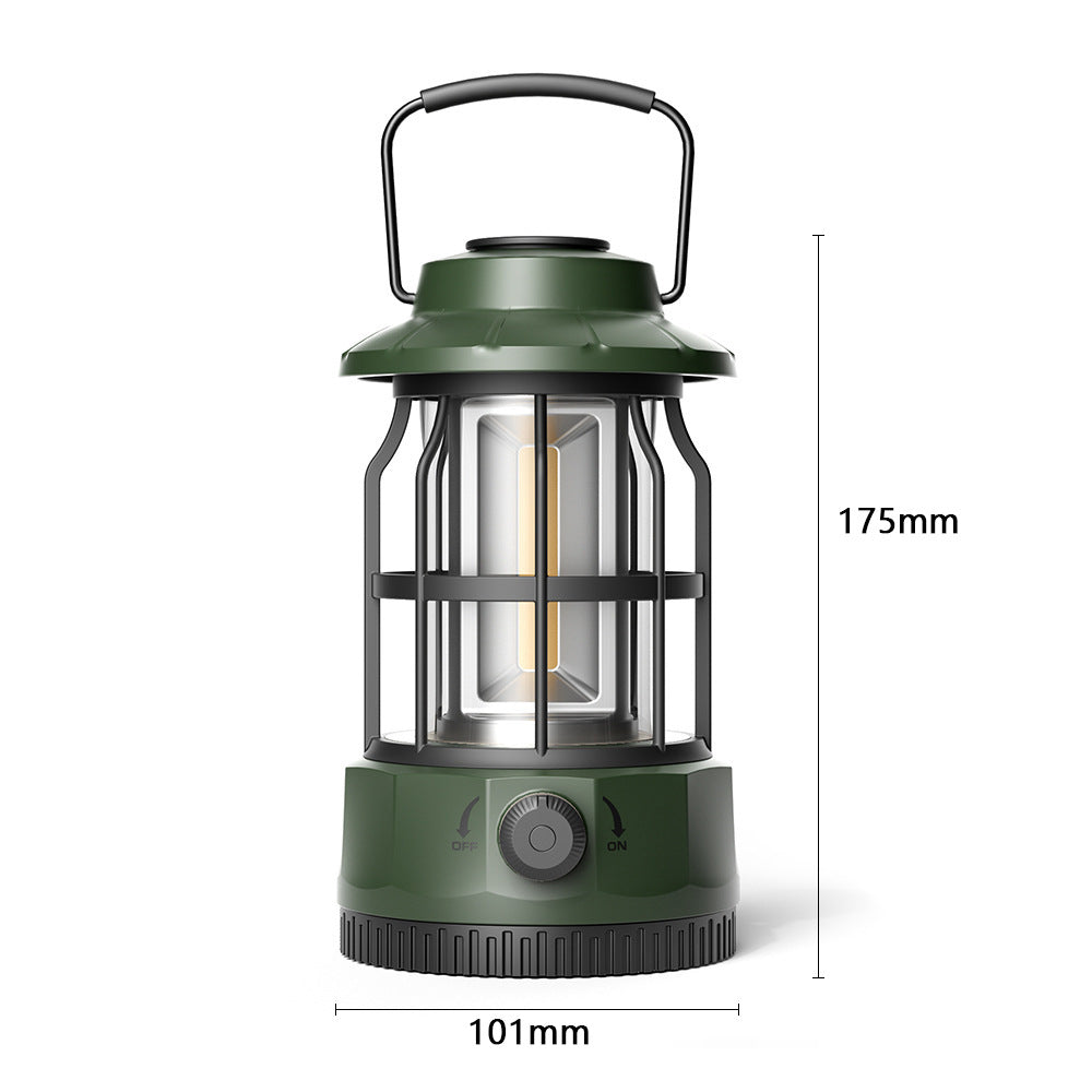 COB Portable Retro Camping Tent Lantern