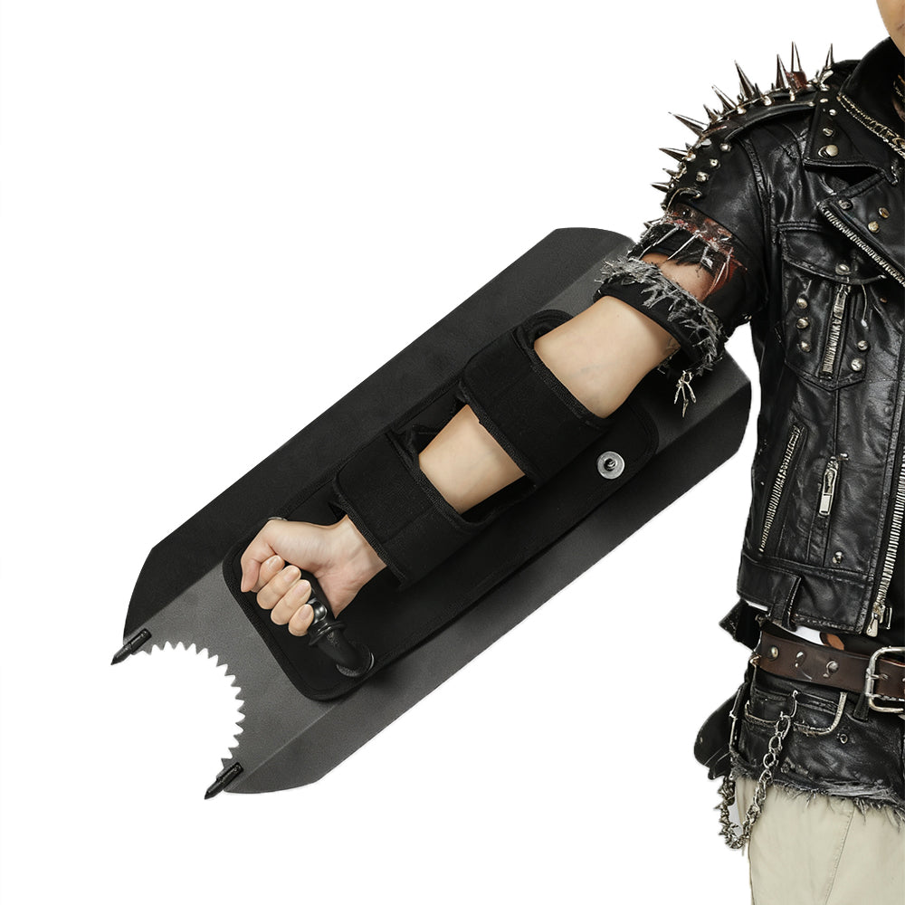High-Strength Metal Tactical Arm Guard With Dual Head Shield
