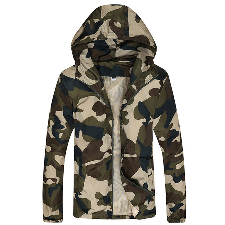 Mens Slim Fit Camouflage Fashion Jacket