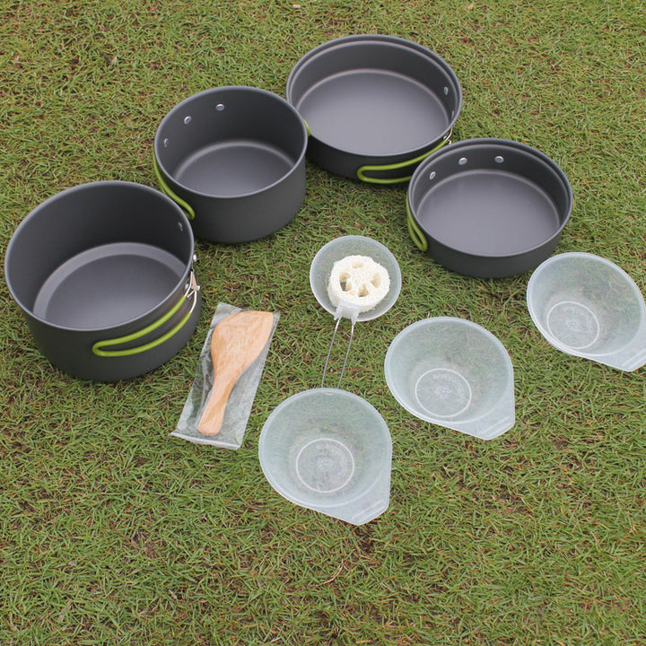 Portable Non-Stick Camping Cookware Set 2-3 Person