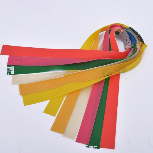 10pcs Slingshot Elastic Flat Rubber Bands for Hunting Sports