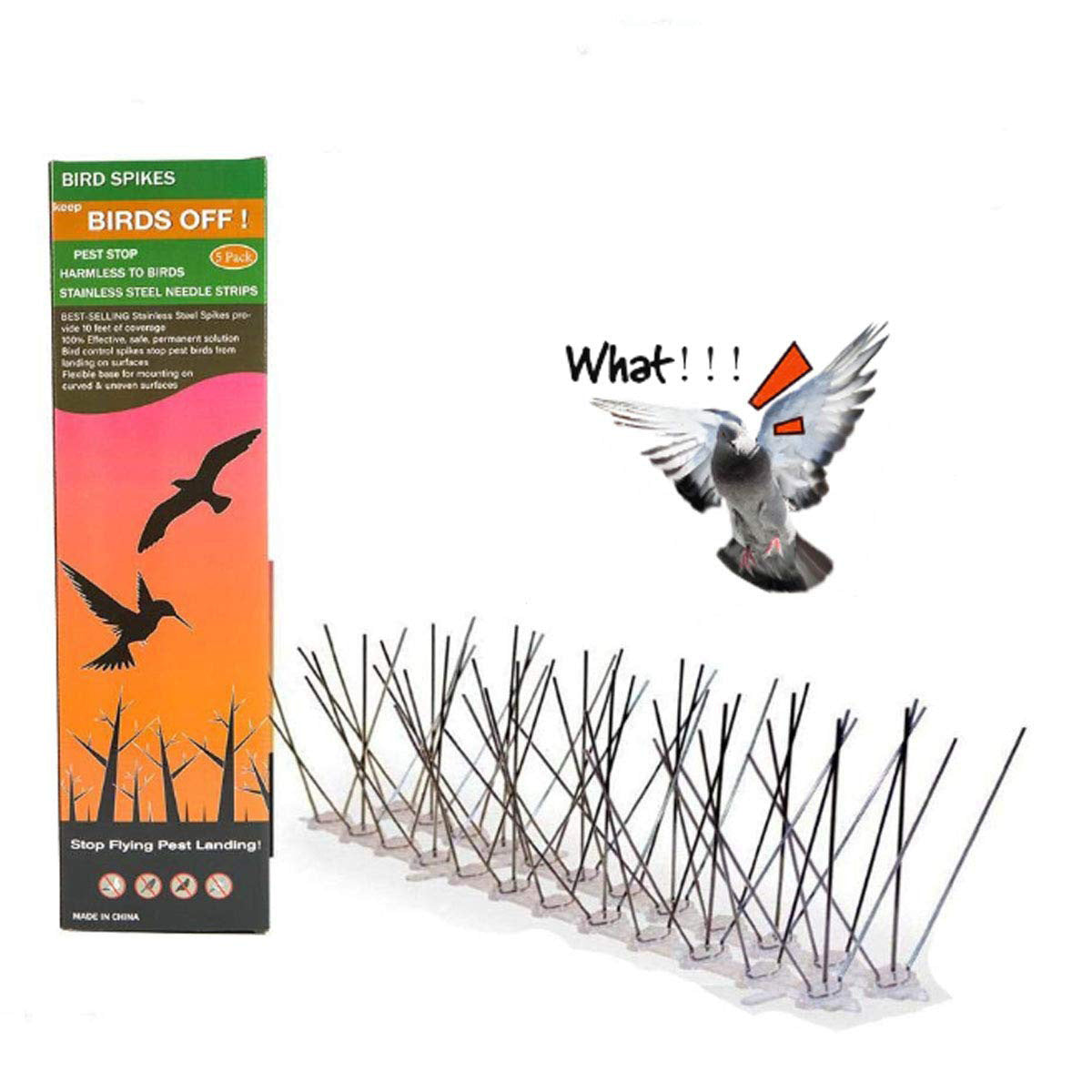 Bird Repellent Spikes and Deterrent System