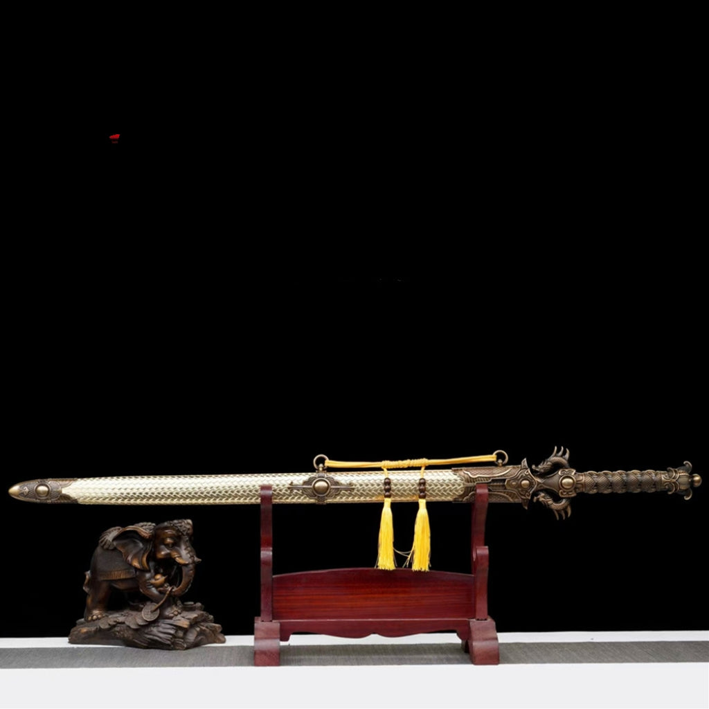 Unsharpened Manganese Steel Ancient Style Dragon Emperor Sword