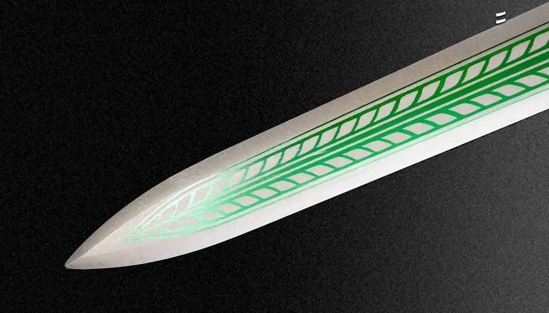 Unsharpened High Manganese Steel Longquan Green Dragon Sword