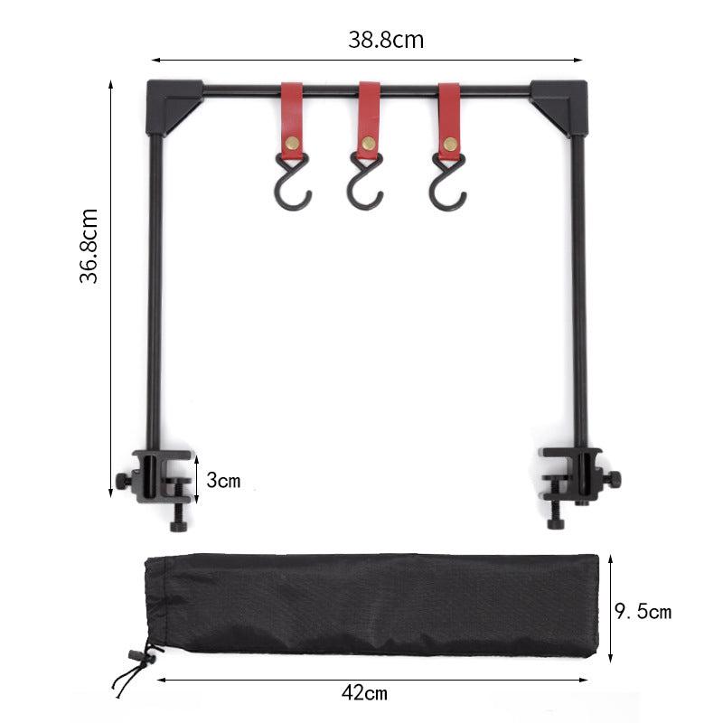 Adjustable Camping Desk Rack With Pot Stove Hook