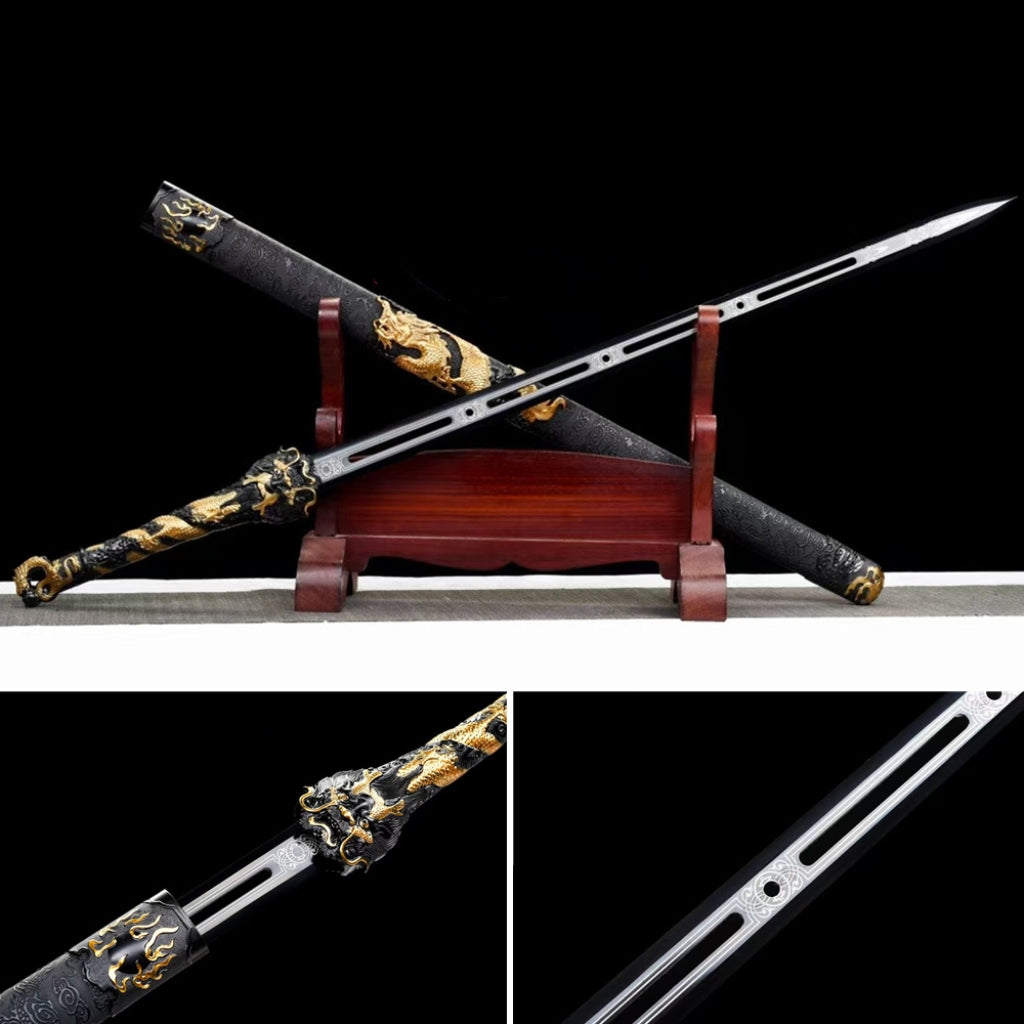 Unsharpened High Manganese Steel Tang Heng Dao Xiu Chun Sword