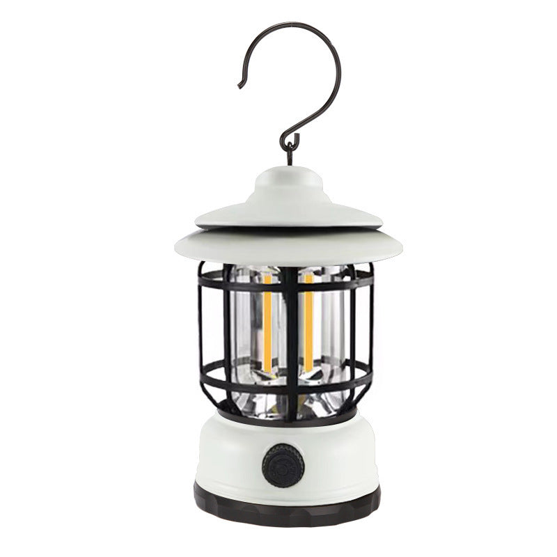 Vintage Rotating Rechargeable Camping Lantern Ambient Light