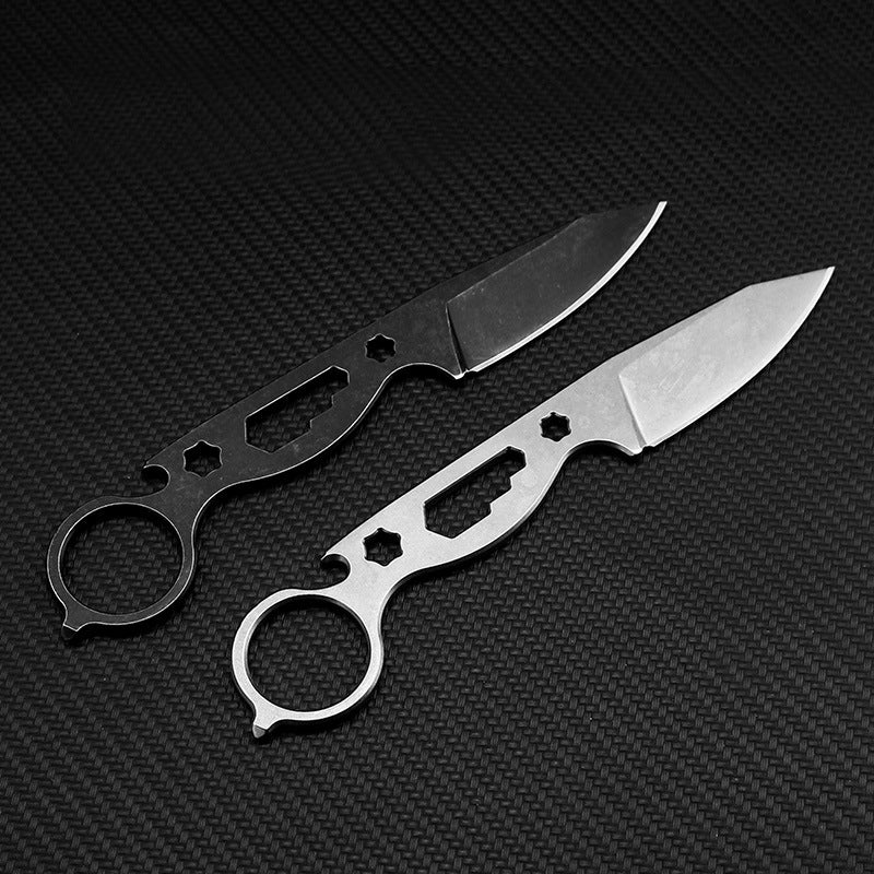 Wilderness Survival Compact Straight Pocket Hunting Knife Outdoor Tool
