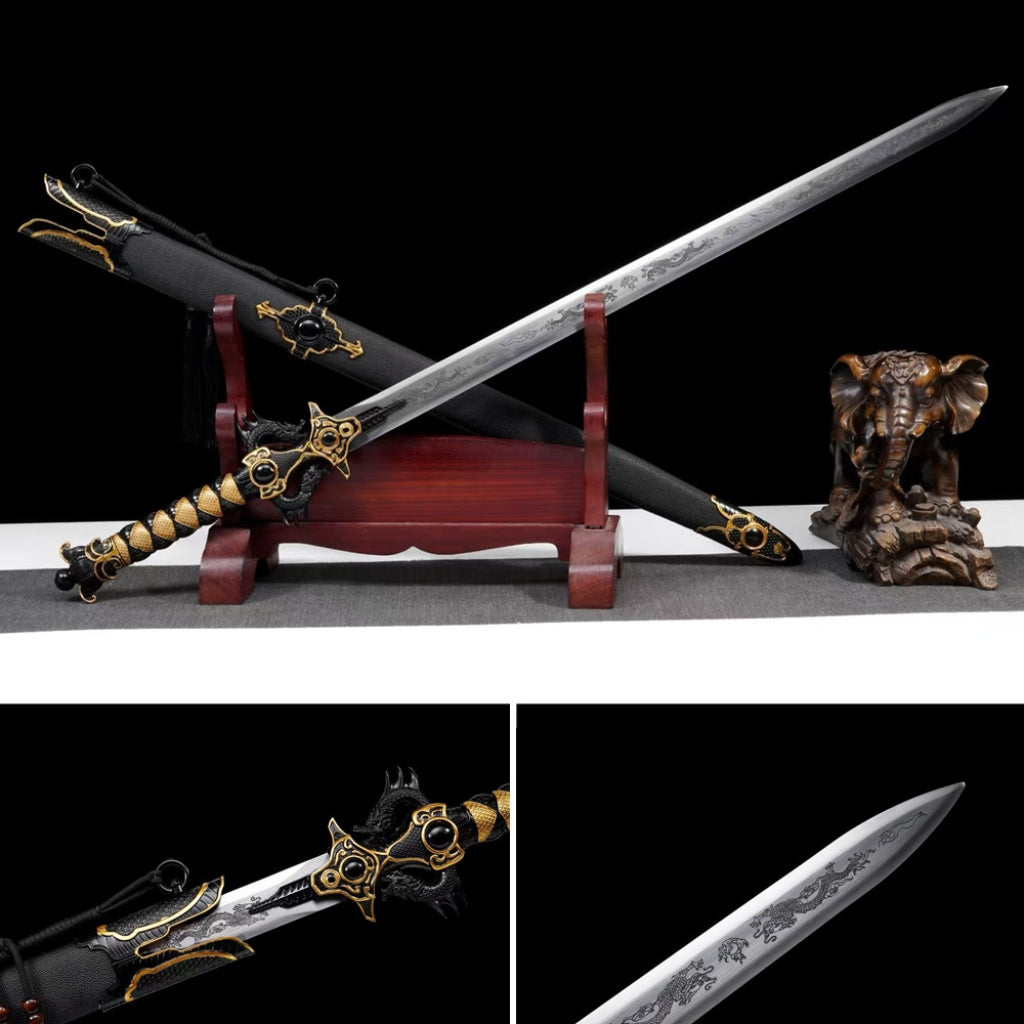 Unsharpened High Manganese Steel Battle Sword Film Prop Decoration