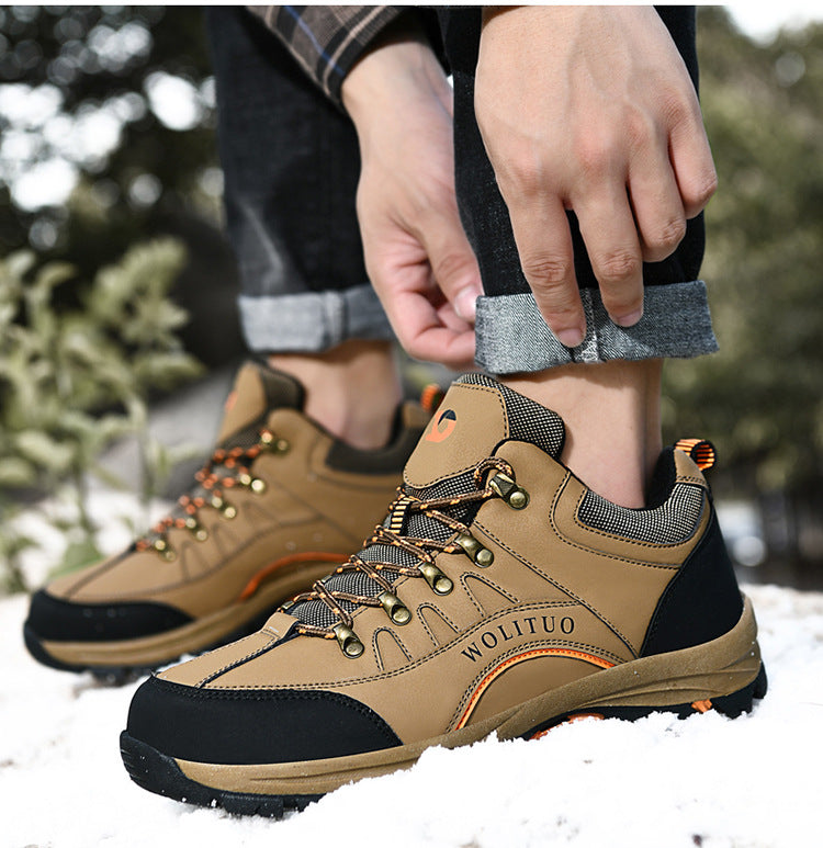 Men Waterproof Non Slip Cotton Hiking Climbing Shoes