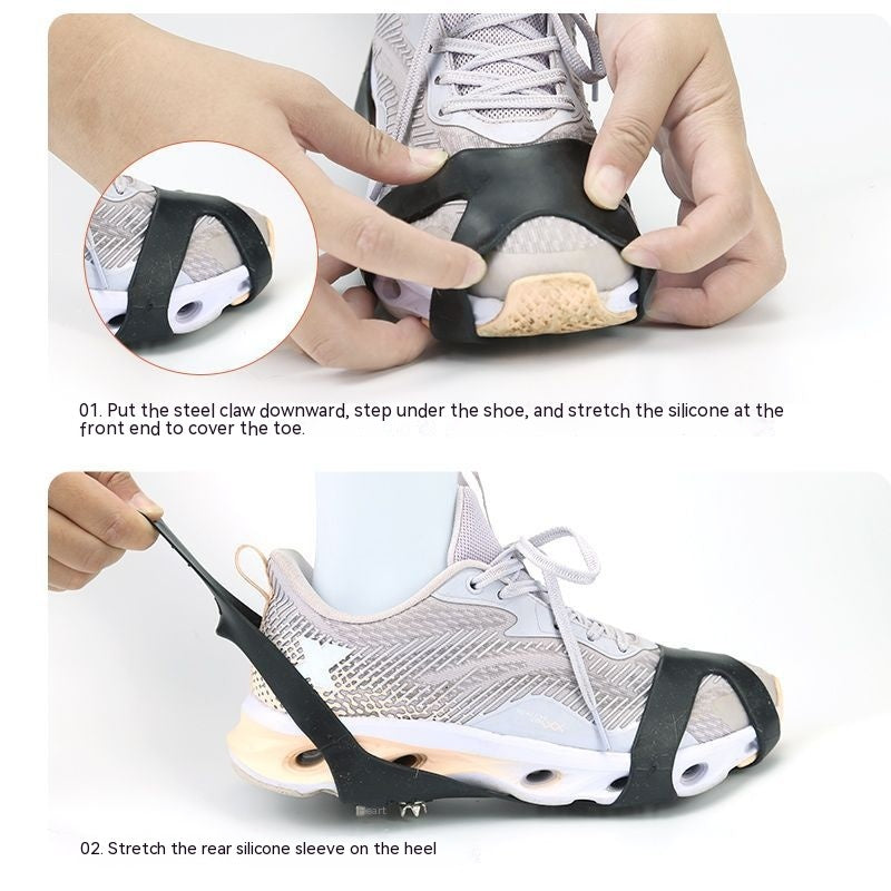 Outdoor Snow Ice Fishing Mountaineering Non Slip Crampons Shoe Covers