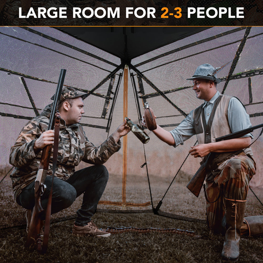 360° One-Way See-Through Hunting Blind for Deer and Turkey