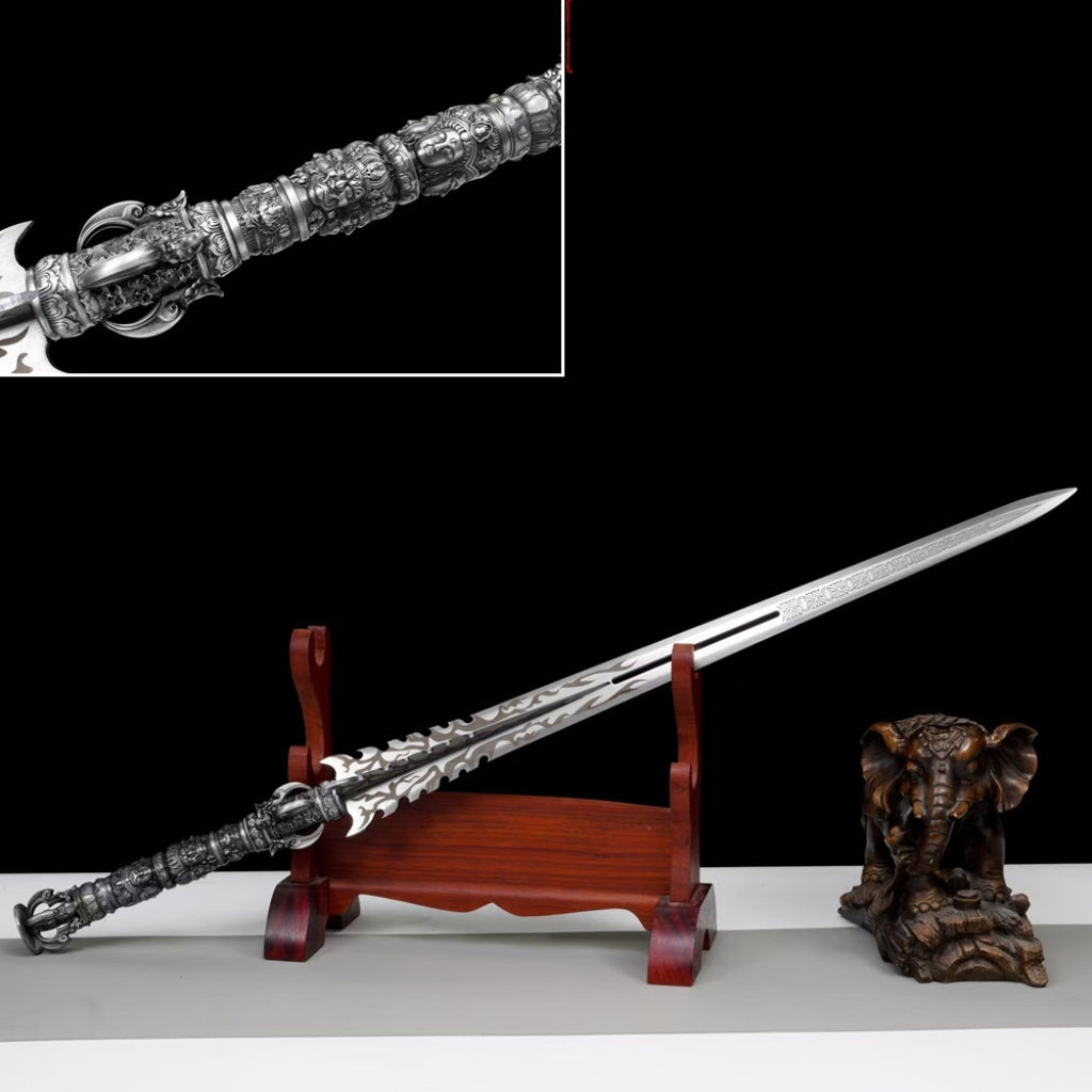 Unsharpened High Manganese Steel Han Jian Battle Sword