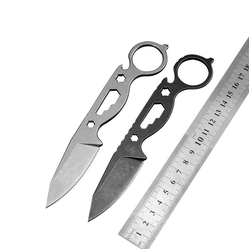 Wilderness Survival Compact Straight Pocket Hunting Knife Outdoor Tool