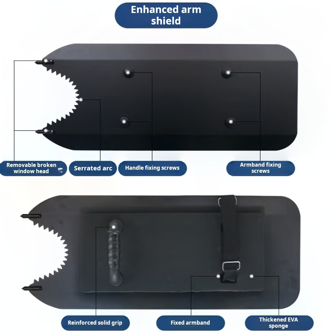 High-Strength Metal Tactical Arm Guard With Dual Head Shield
