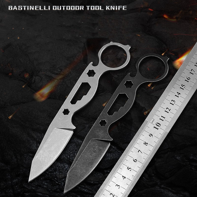 Wilderness Survival Compact Straight Pocket Hunting Knife Outdoor Tool
