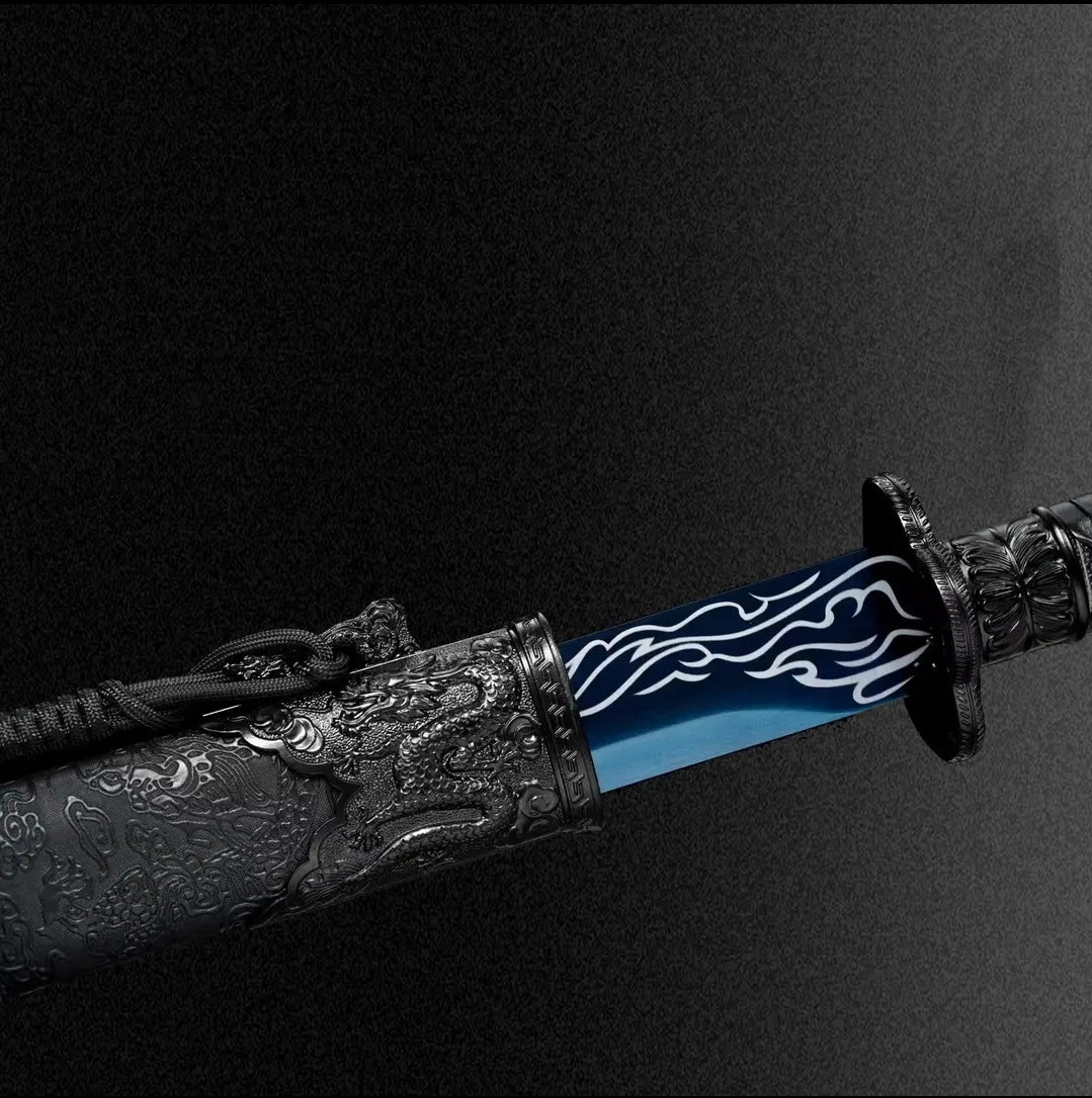 Unsharpened High Manganese Steel Tang Dynasty Liuying Horizontal Sword