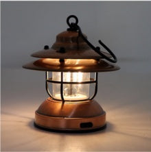 Retro Outdoor Camping Gas Tank Lantern USB Tent Light L-088
