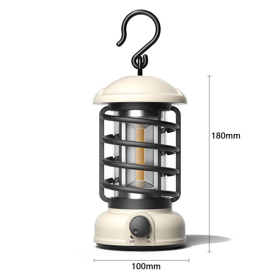 COB Portable Retro Camping Tent Lantern