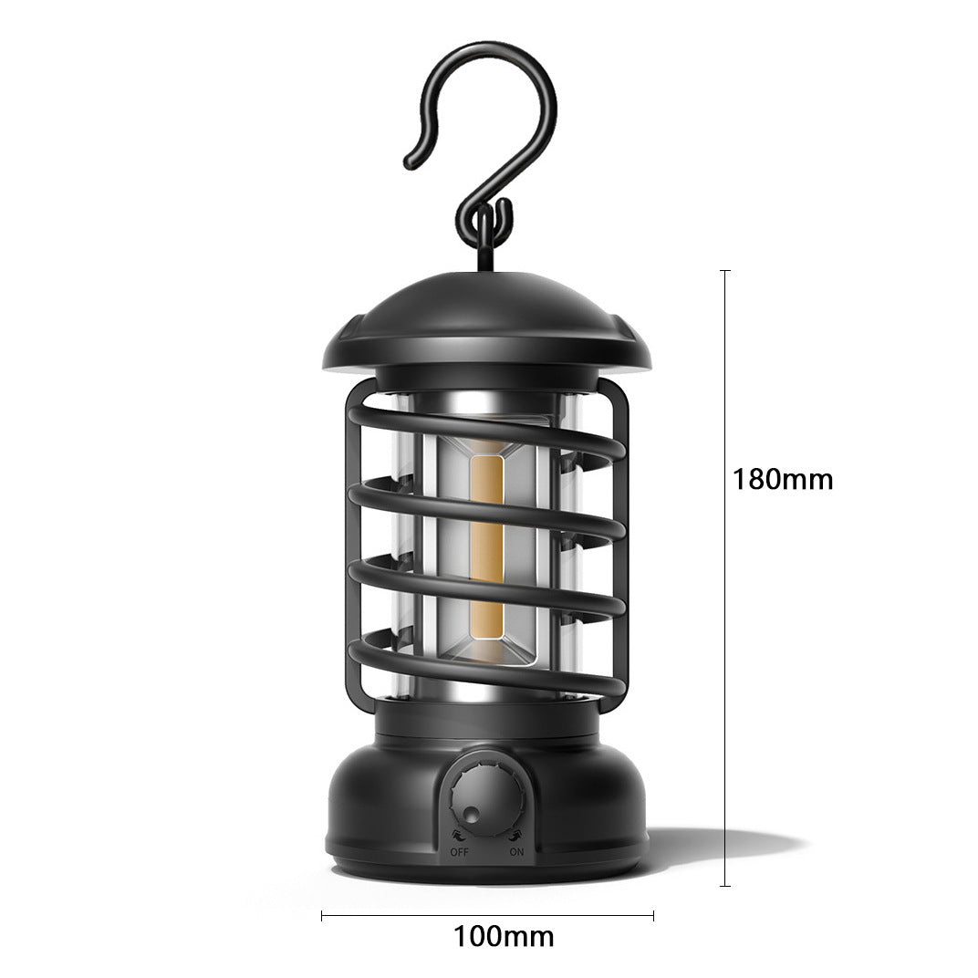 COB Portable Retro Camping Tent Lantern