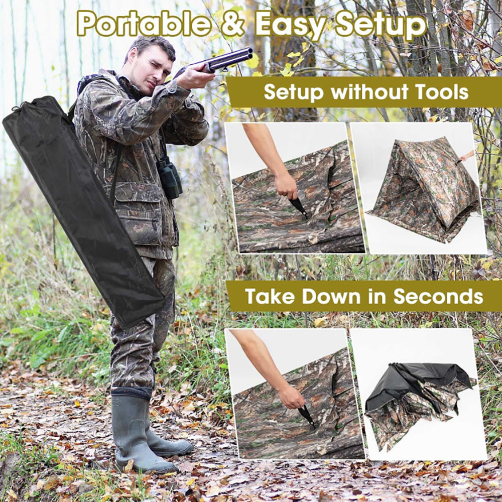 2–3 Person Portable Pop-Up Hunting Blind Tent With Carry Bag
