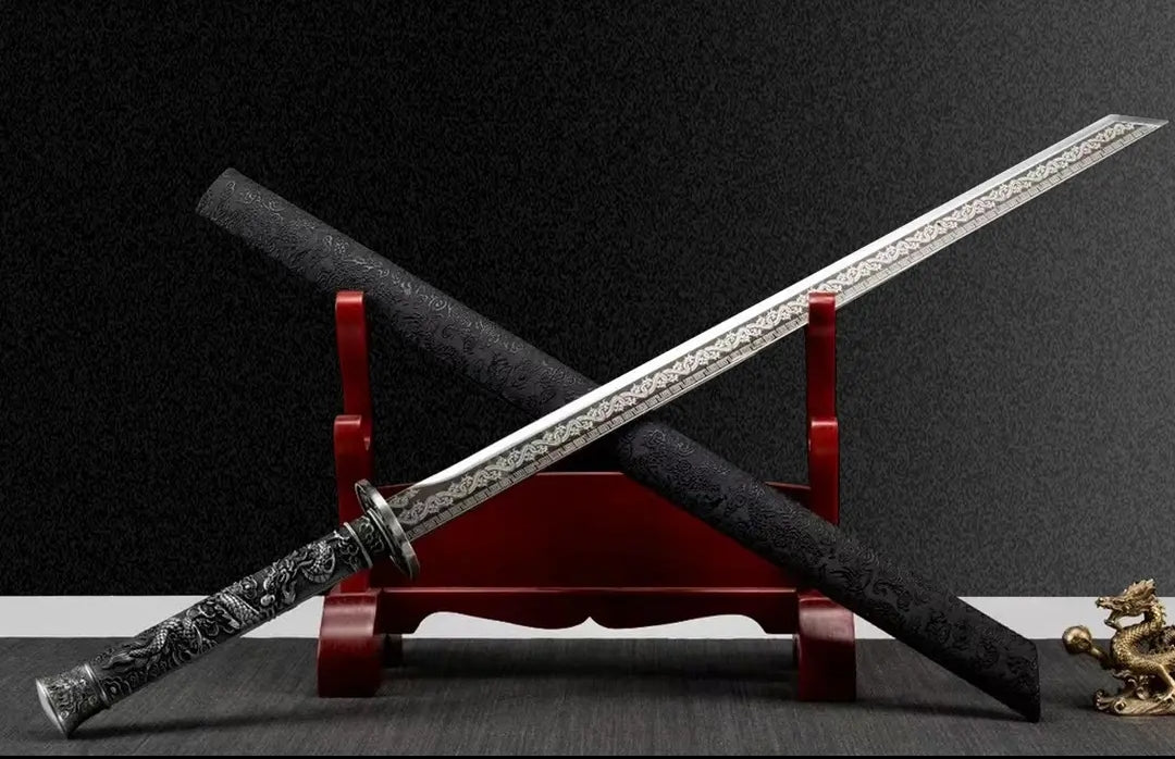 Unsharpened High Manganese Steel Tang Dynasty Sword