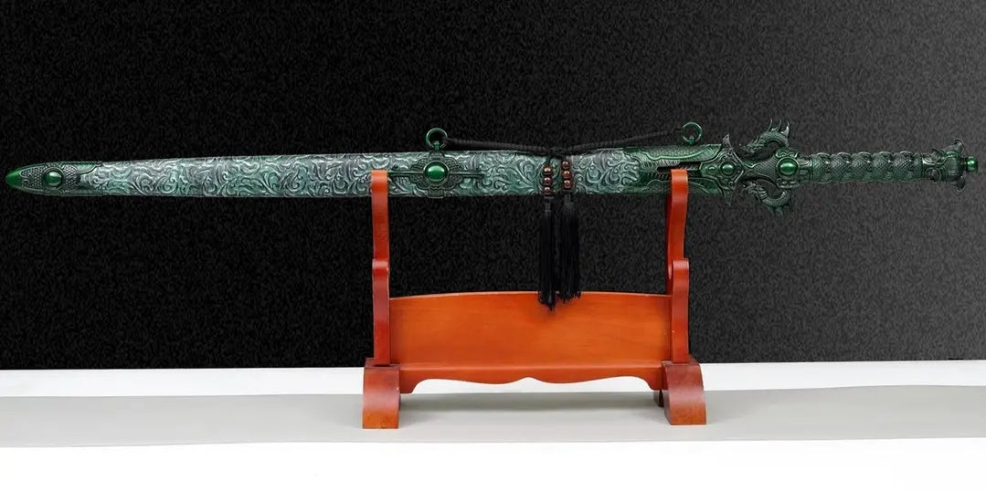 Unsharpened High Manganese Steel Longquan Green Dragon Sword