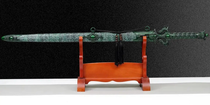 Unsharpened High Manganese Steel Longquan Green Dragon Sword
