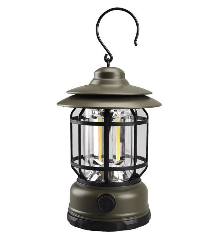 Vintage Rotating Rechargeable Camping Lantern Ambient Light