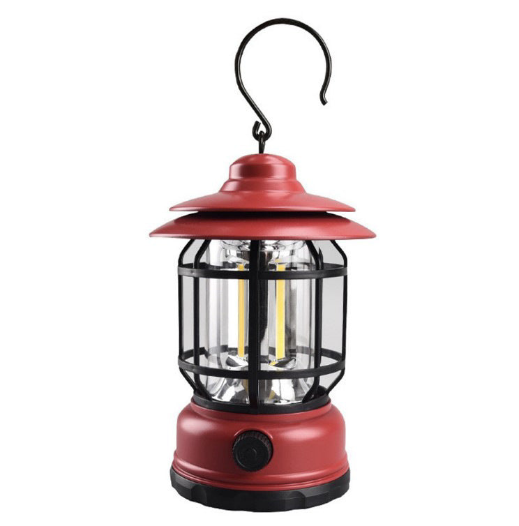 Vintage Rotating Rechargeable Camping Lantern Ambient Light